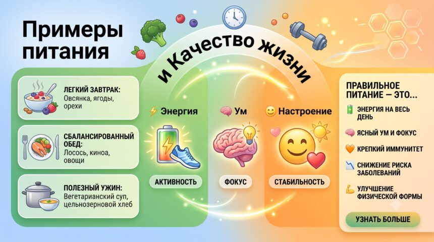 Примеры питания и качество жизни